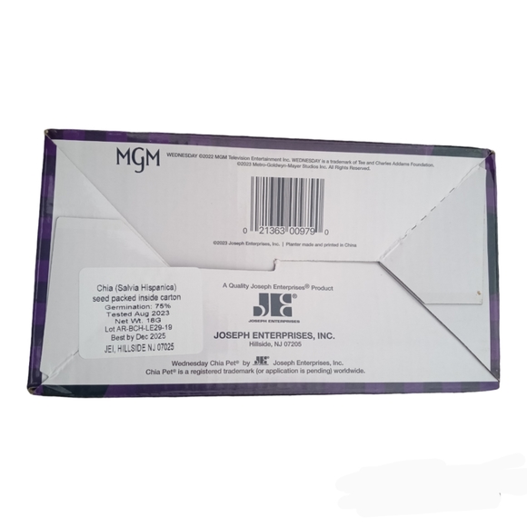 NIB Wednesday Chia Pet Handmade Decorative Planter + FREE GIFT - Picture 5 of 5